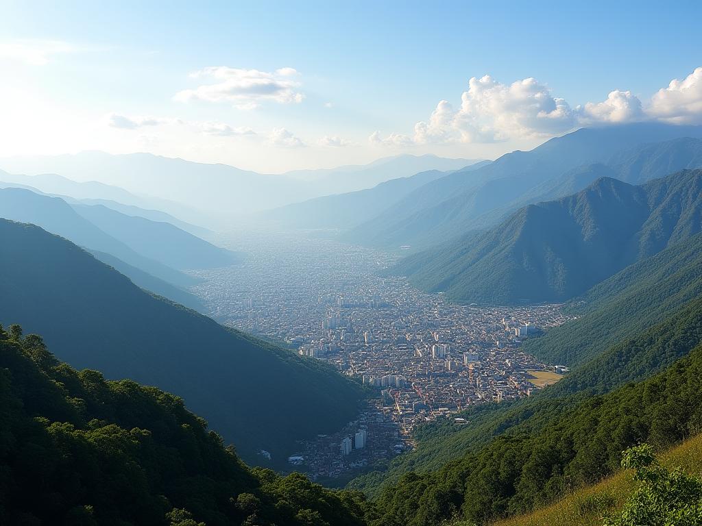 Paisaje montañoso de Medellín y el Valle de Aburrá